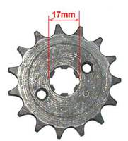 Sprocket for pit bike 15 tooth, 420 chain, shaft 17mm-dirt-bike-store