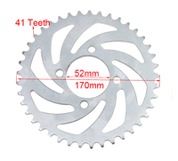 Rear sprocket 41 tooth, chain 420, inner diameter 52 mm-dirt-bike-store