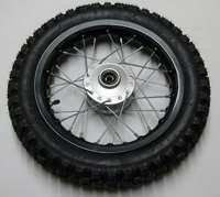 Front black aluminum wheel 12''-axis wheel 12mm-dirt-bike-store