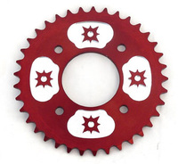 CNC alloy sprocket red 37 tooths, chain 420, ID 58mm-dirt-bike-store