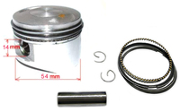 Piston set 54mm, dome head, pin 14, 125 YX, 138 LIFAN-dirt-bike-store