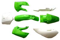 Green plastic set X4 PITSTERPRO -shape KLX110--dirt-bike-store