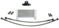 Oil aluminum high performance radiator with 10 and 8mm connection-dirt-bike-store