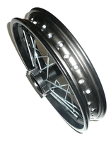 Rear wheel 14\'\', steel rim, axis 15mm, hub cross-dirt-bike-store