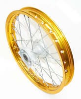 Front wheel 14\'\'aluminum gold pin 12, AGB29, SOHOO PRO2, AMD5-dirt-bike-store
