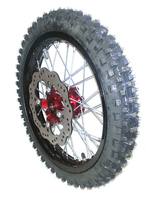 Front wheel 14'' BUCCI MOTO red hub with MAXXIS tire-dirt-bike-store