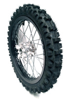 Front wheel 14'' BUCCI MOTO silver hubs, black rim with tire Golden-dirt-bike-store