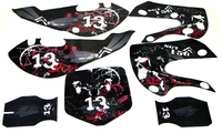 Kit black plastic with stickers for KLX110/SP4/FUSION/RSR POISON ...-dirt-bike-store