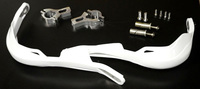 White protected hand with aluminium reinforcement for 22 mm handlebarr-dirt-bike-store