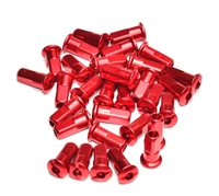 Spokes nuts CNC red (32 pieces) -for Apollo wheels--dirt-bike-store