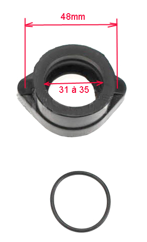 Rubber intake pipe MIKUNI VM24, 26, KEIHIN PE24, PE26, PE28 TK1450 ...